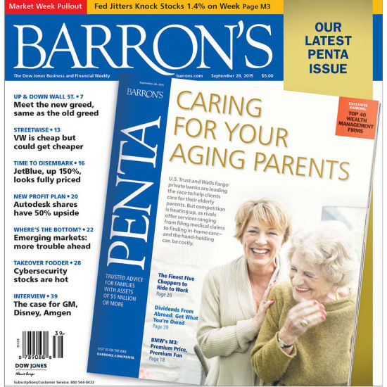 《巴伦周刊》：美国私人银行关注高端养老护理服务