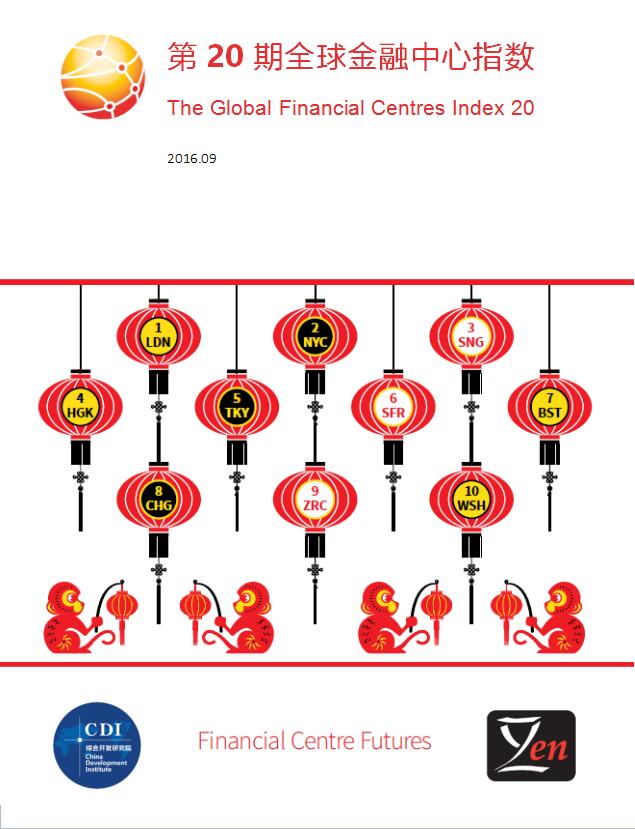 第20期全球金融中心指数