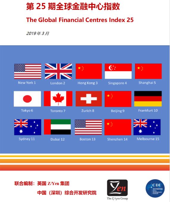 第25期全球金融中心指数